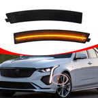 LED Front Bumper Side Marker Lights Smoke Lens Amber for Cadillac CT4 (2020–2024)