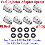 8X Fuel Injector Adapter Spacer Short for LS2 to LS1/LS3 Truck Intake