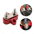 M6 Bus Bar Terminal Block for Heavy Duty Power Distribution (Dual Red)