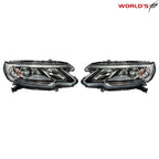Set of 2 Halogen Headlights with LED DRL for Honda CR-V (2015–2016)