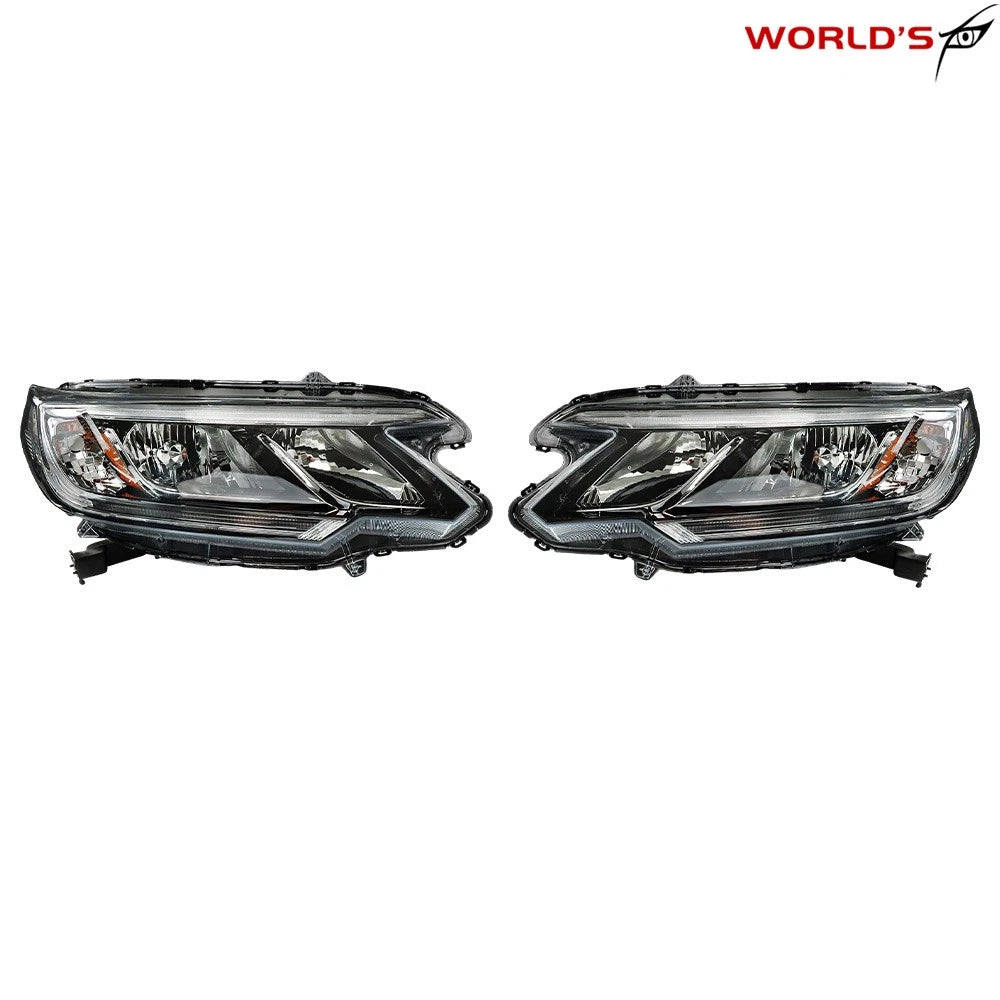 Set of 2 Halogen Headlights with LED DRL for Honda CR-V (2015–2016)