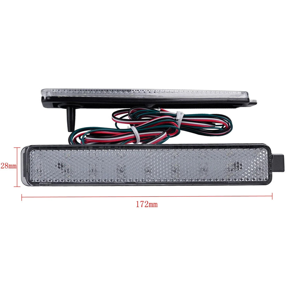 Clear 2-Color LED Rear Bumper Reflector Light for Cadillac CTS Torrent