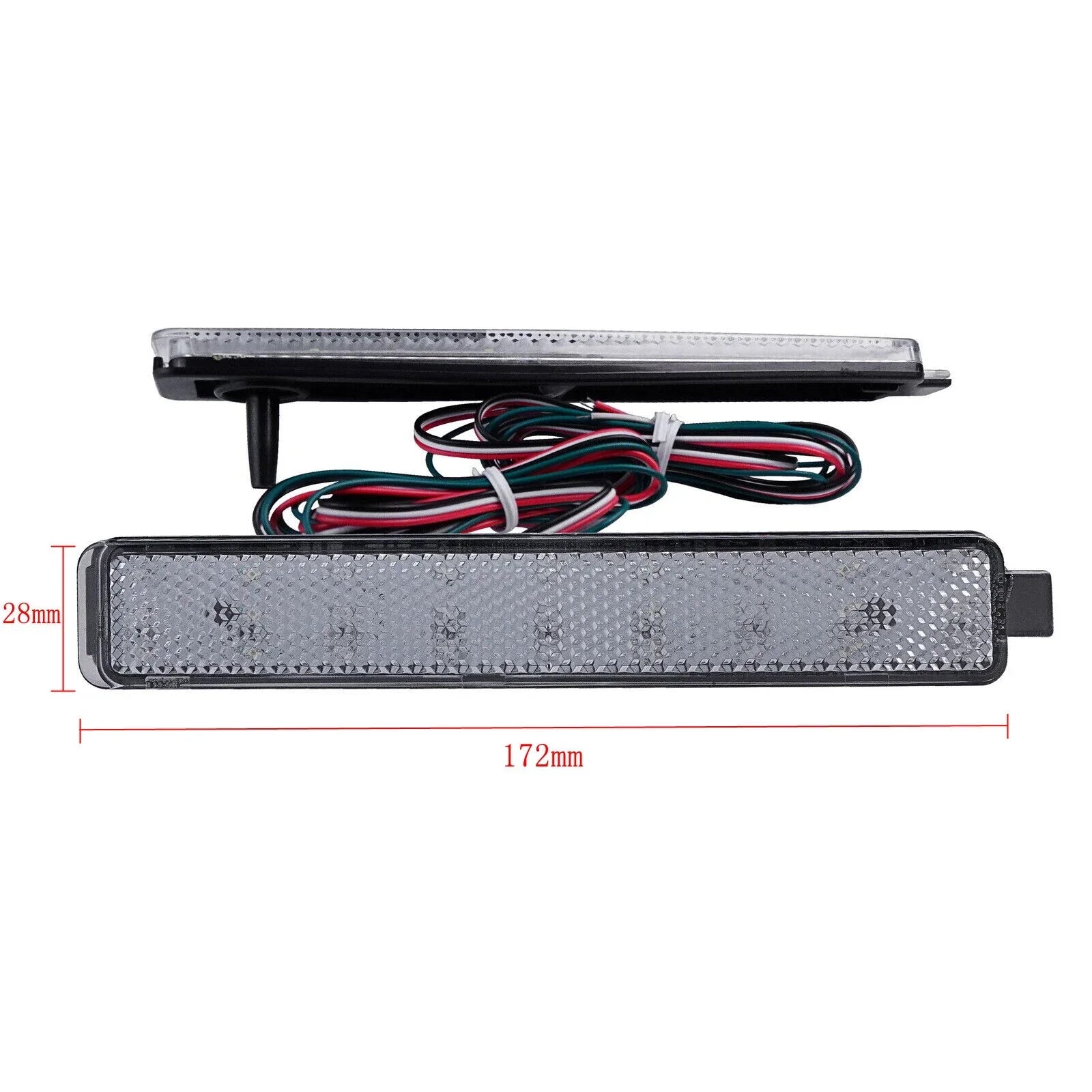 Clear 2-Color LED Rear Bumper Reflector Light for Cadillac CTS Torrent