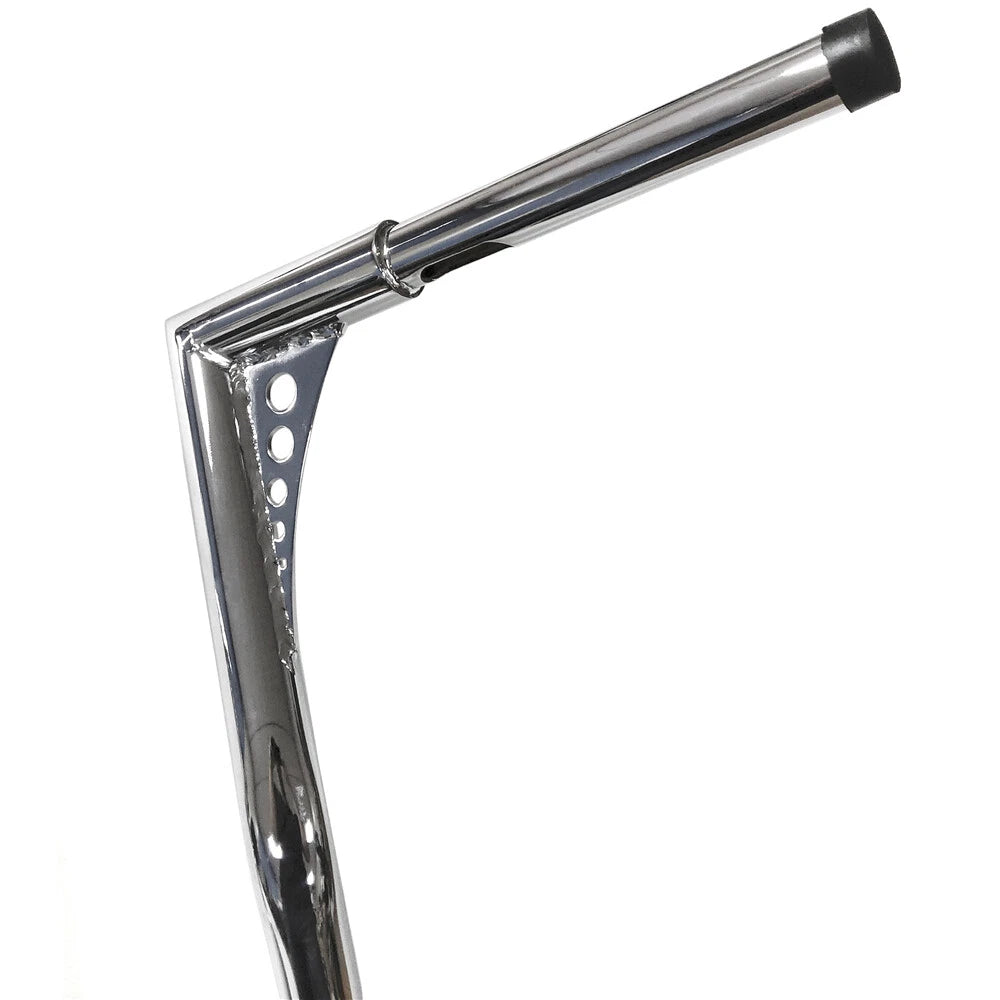 Chrome 12" Rise Monkey Ape King Bars Handlebar for Harley Touring (1986–Present)