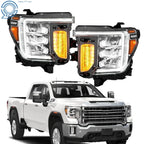 Full LED Headlight Set for GMC Sierra 2500/3500 HD (2020-2023)