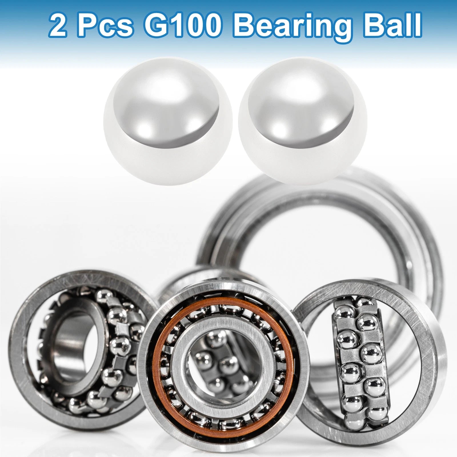 Set of 2 Precision G100 Steel Ball Bearings 31.8mm