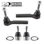 Set of 4 Outer Tie Rod Ends & Lower Ball Joints for Chrysler Dodge