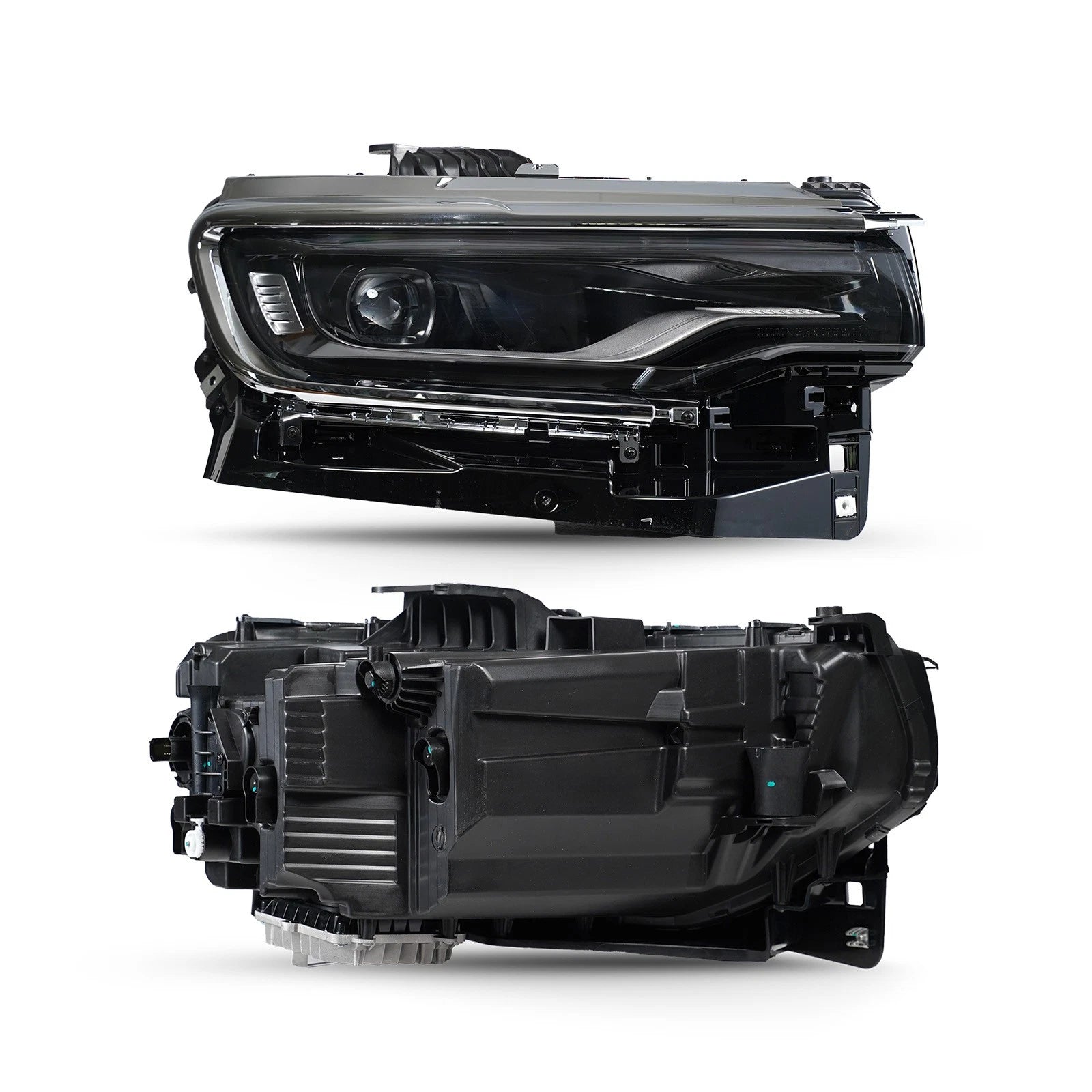 Full LED Chrome Headlights for Jeep Wagoneer (2022–2025) Left+Right Pair