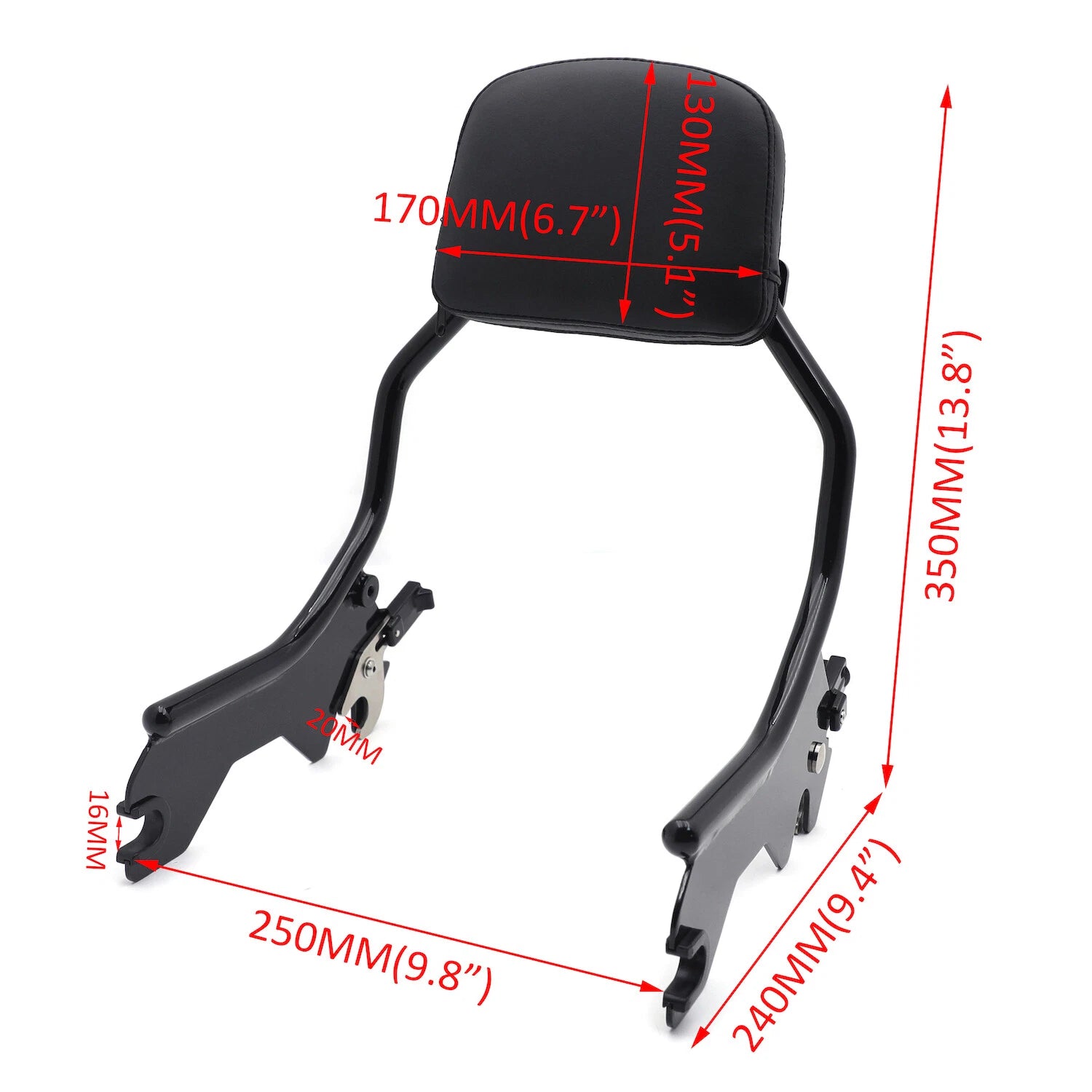 Sissy Bar Backrest Upright for Harley Davidson FLDE FLHC FLHCS FLSL FXBB (2018–2023)