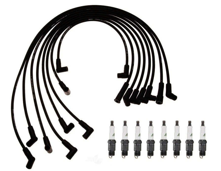 Ignition Wire Set & 8 ACDelco Spark Plugs for Chevy GMC