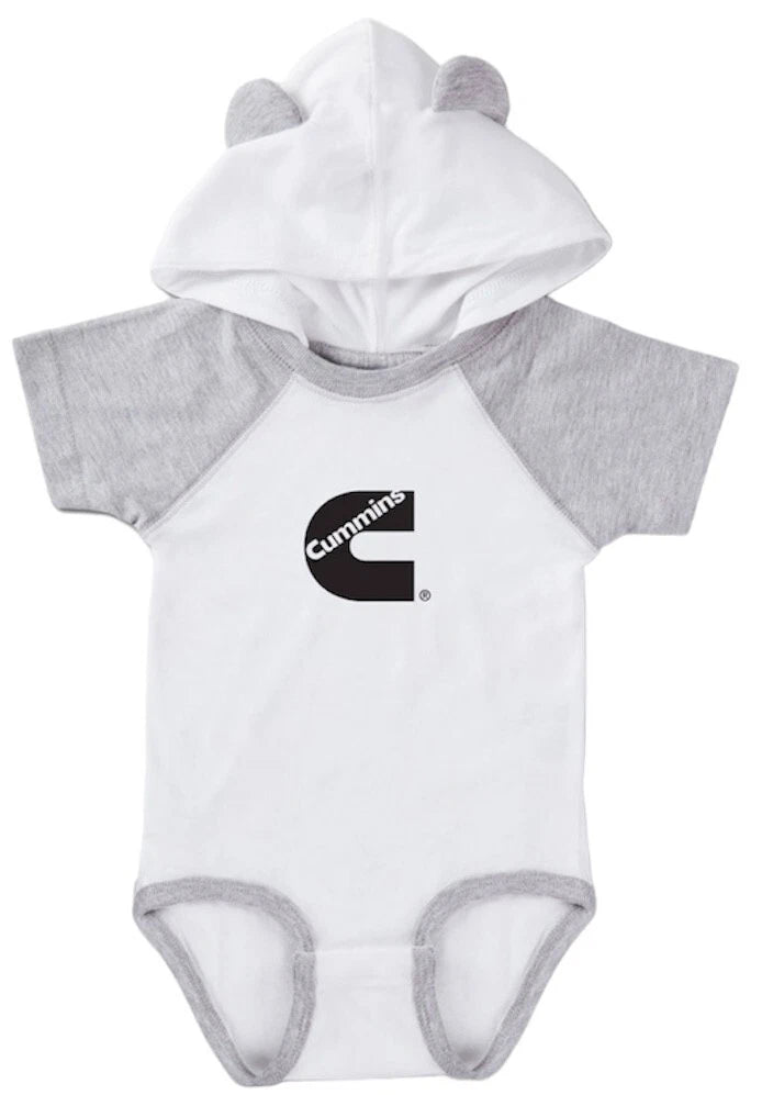 Infant Baby Bodysuit with Hood for Cummins Trucks (Infant Size)