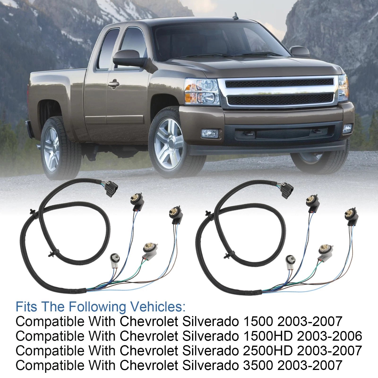 Tail Light Wiring Harness for GMC Sierra, Chevy Silverado