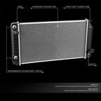 Core Radiator for Chevrolet Corsica, Achieva, Grand Am (1992–1993) DPI 1341