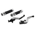 Silver Brake Clutch Lever Handlebar Grip Set for Yamaha MT-15, XSR155
