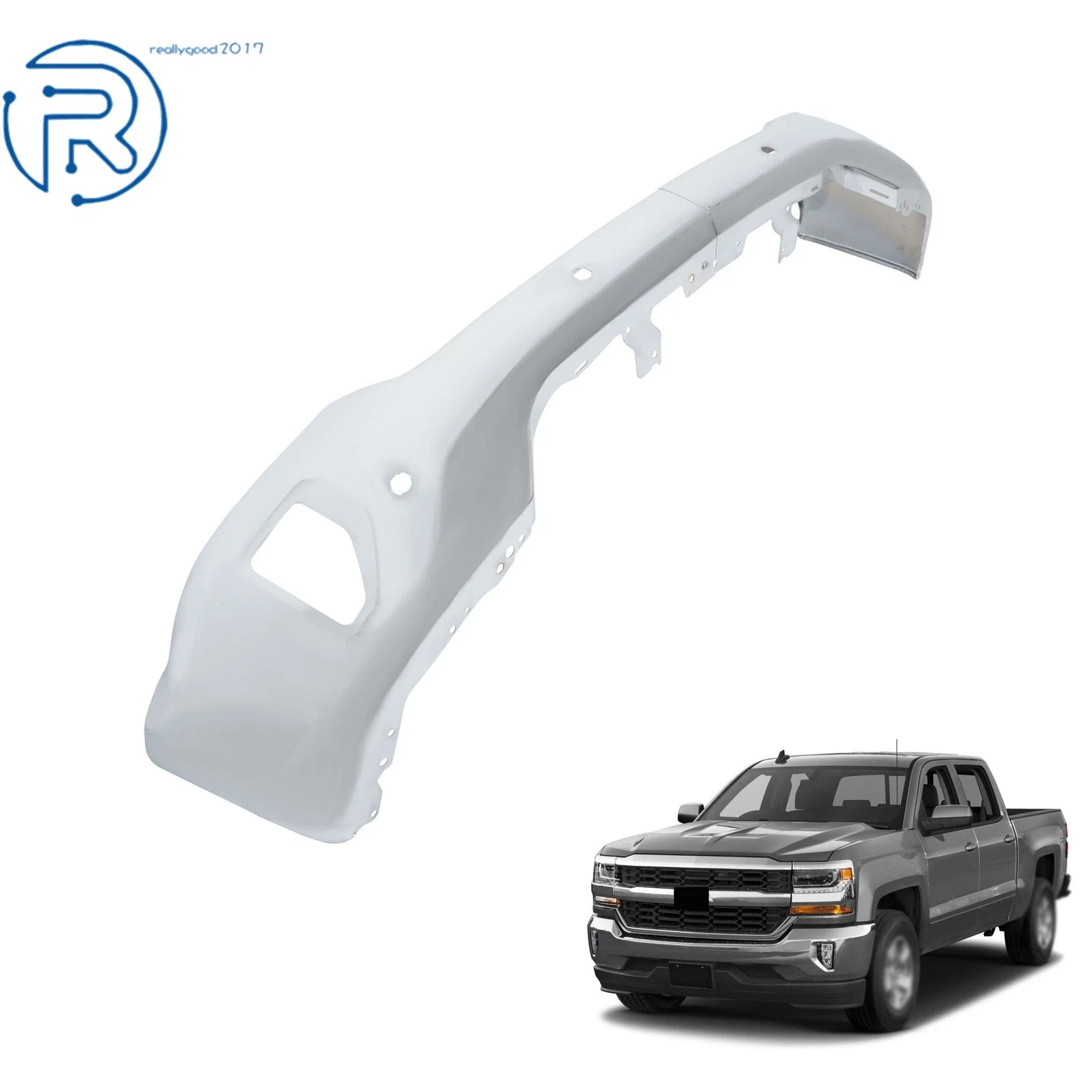 Chrome Steel Front Lower Bumper Assembly for Chevrolet Silverado 1500 (2016–2018)