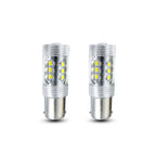2x Red 80W 1156 BA15S LED Bulbs for Tail Turn Signal Backup (2018-2024)