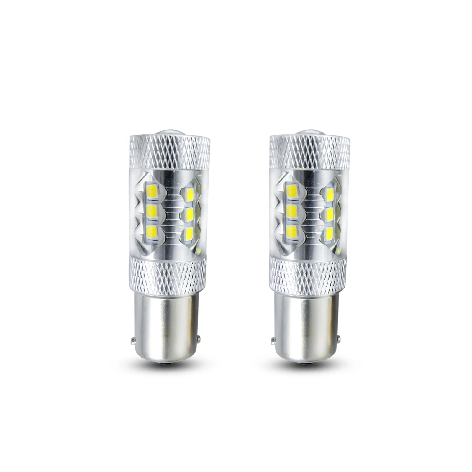 2x Red 80W 1156 BA15S LED Bulbs for Tail Turn Signal Backup (2018-2024)