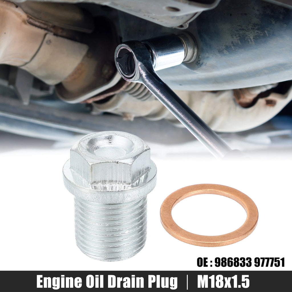 M18x1.5 Engine Oil Drain Plug Screw with Seal Ring for Volvo XC60 (2018–2023)