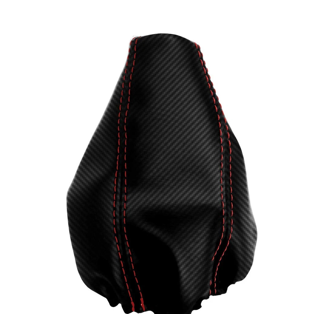 Manual Shift Boot Cover for Dodge Neon (2000–2005) Red Stitch PVC Carbon