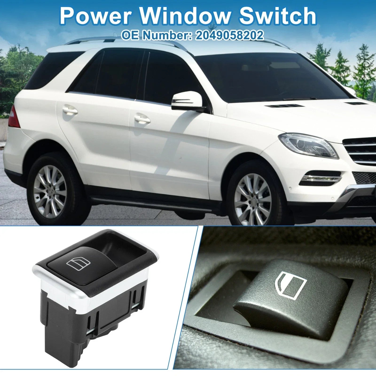 Front Right Power Window Switch for Mercedes-Benz CLA250 GL350 (2013–2015)