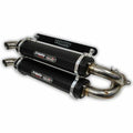 Trinity Black Stage 5 Dual Slip On Exhaust Pipe for Polaris RZR XP Turbo (2014–2023)