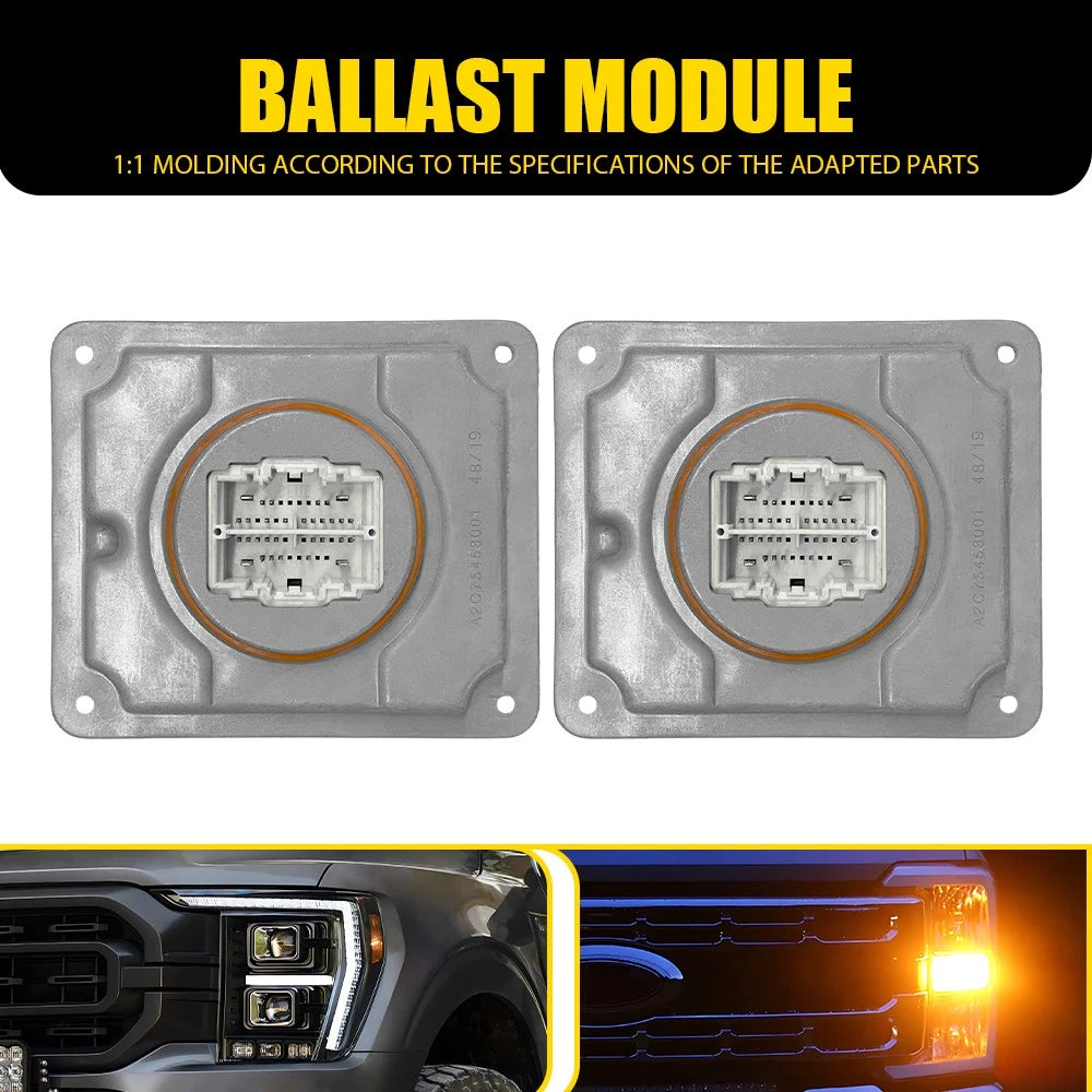 2X LED Headlight Module Ballast Control Unit LH+RH for Ford F150 F250 F350 (2021–2023)