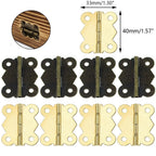 10x Butterfly Hinge for Vintage Jewelry Box (33mm x 40mm)