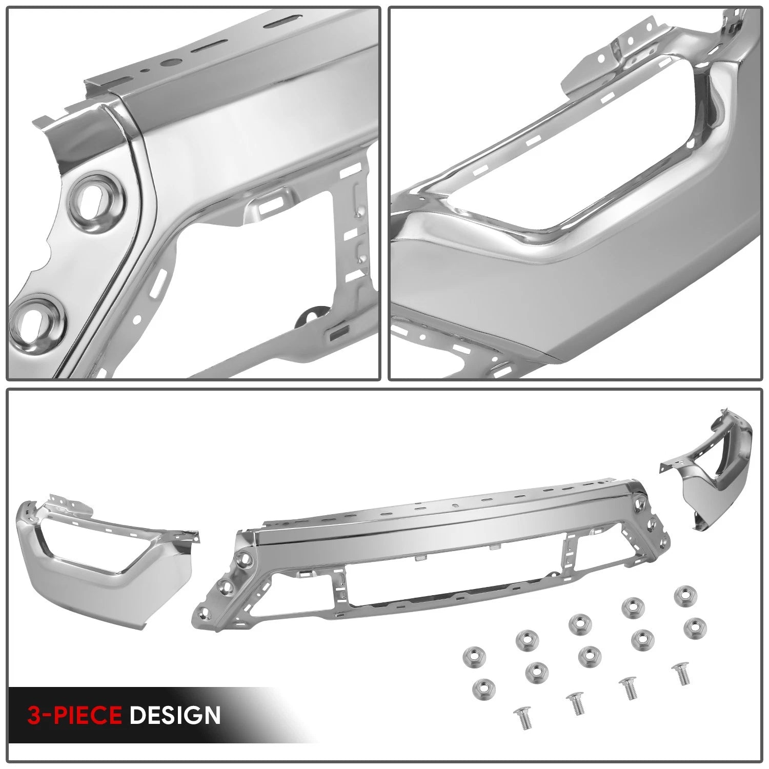 Chrome Front Bumper Face Bar for Ford F-150 (2021–2023)
