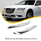 Set of 2 Chrome Front Bumper Moldings for Chrysler 300 (2011–2014)