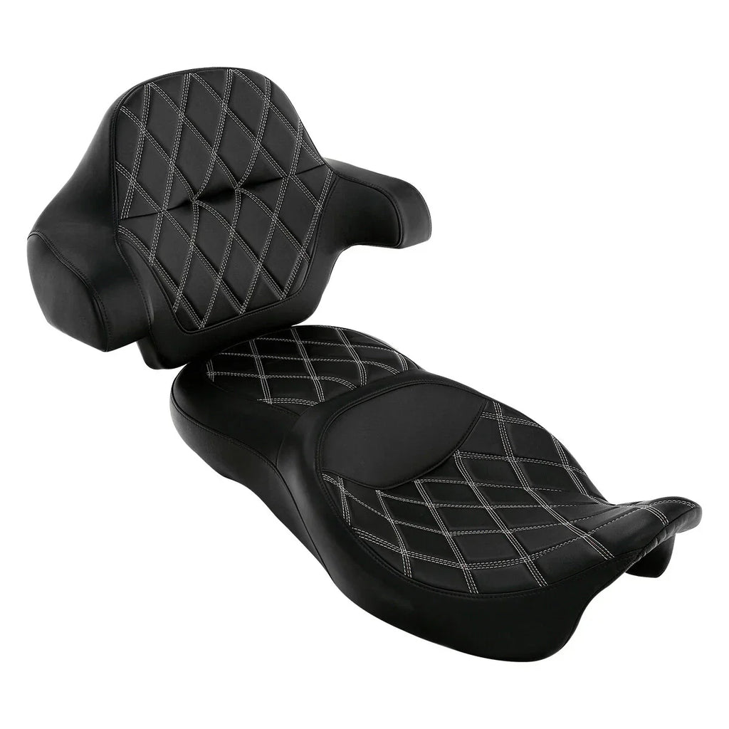 Rider Passenger Seat Backrest Pad for Harley Electra Street Glide (2014-2023)