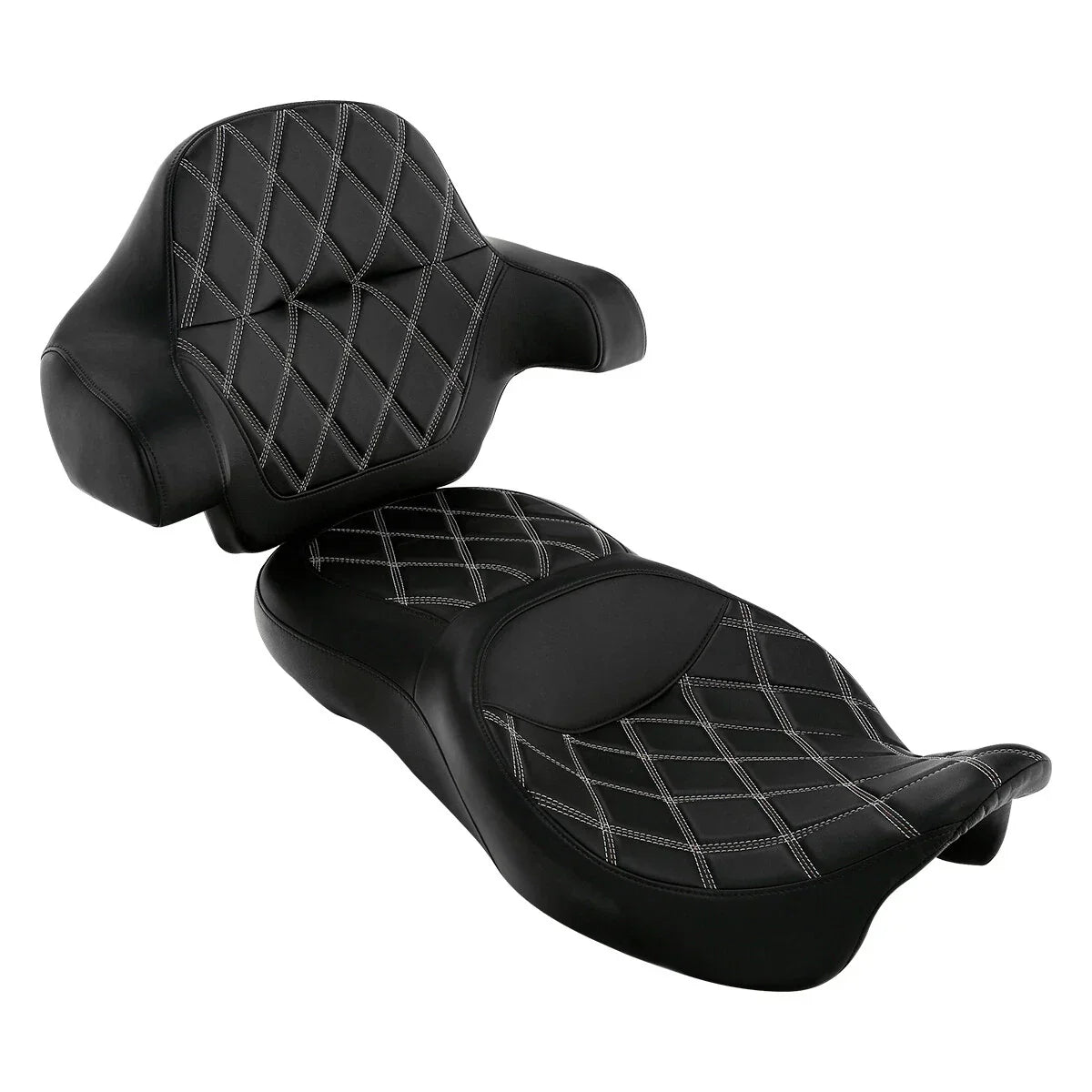 Rider Passenger Seat Backrest Pad for Harley Electra Street Glide (2014-2023)