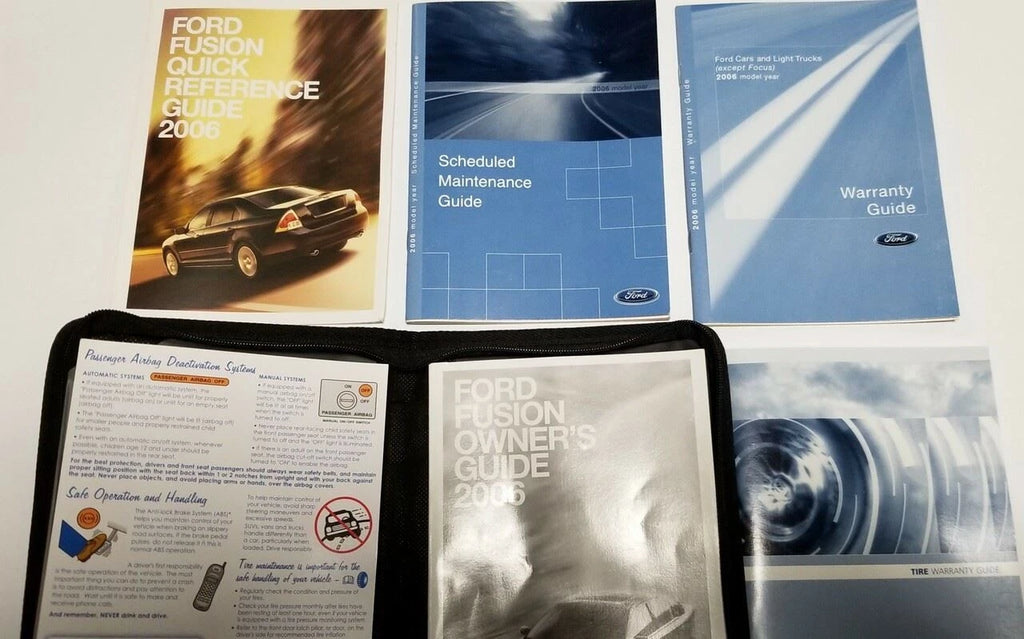 Factory Owners Manual Set for Ford Fusion (2006) OEM with Case