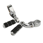 1 1/4" Highway Bar Short Angled Footpegs for Harley Electra Street Glide (2007-2023)