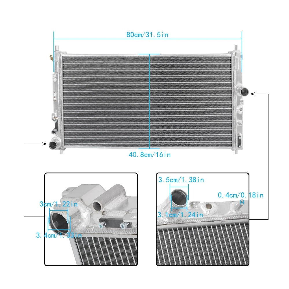 3-Row Aluminum Radiator for Dodge Avenger, Caliber (2007–2014)