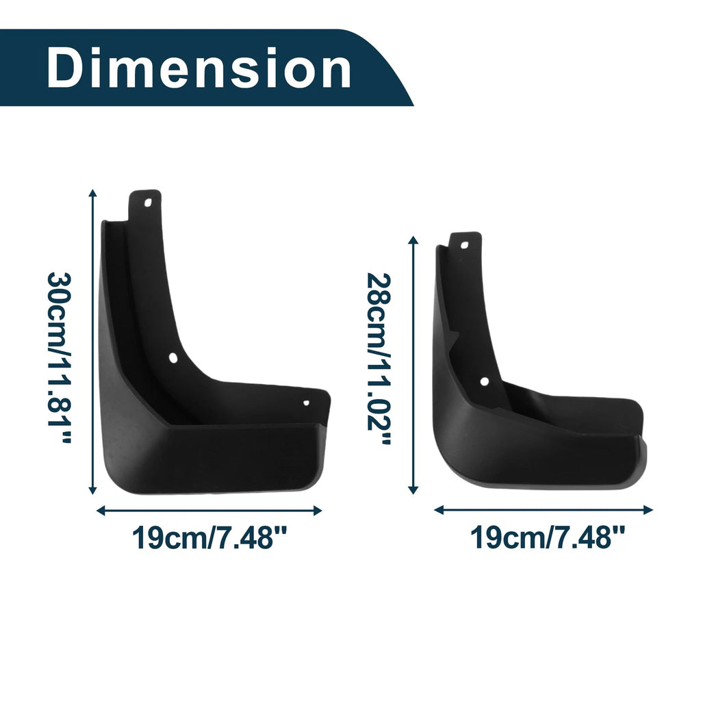 Set of 4 Mud Flaps Splash Guards for Volkswagen Golf Sportsvan (2016–2018)