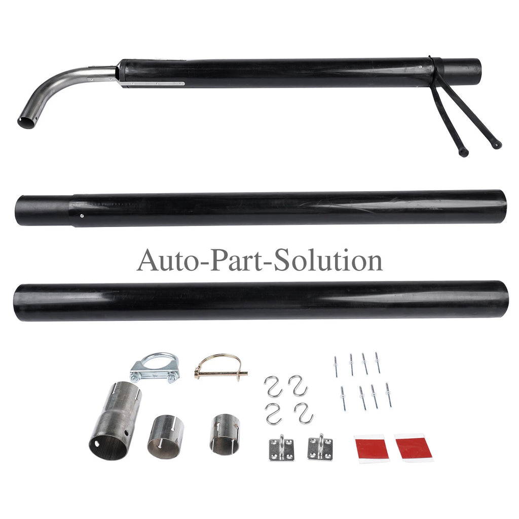 Black Pipe Extension Kit for RV Generator Exhaust Venting System