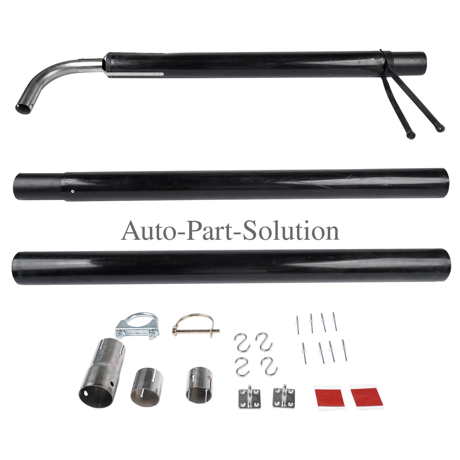 Black Pipe Extension Kit for RV Generator Exhaust Venting System