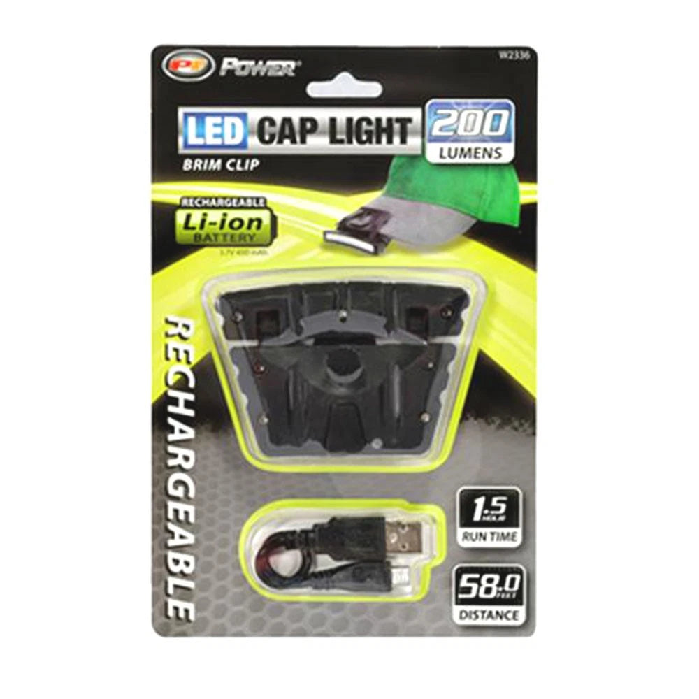 LED Cap Light with Brim Clip for
