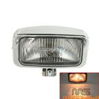 Chrome Square Headlight Assembly for Harley Chopper Cafe Racer Custom