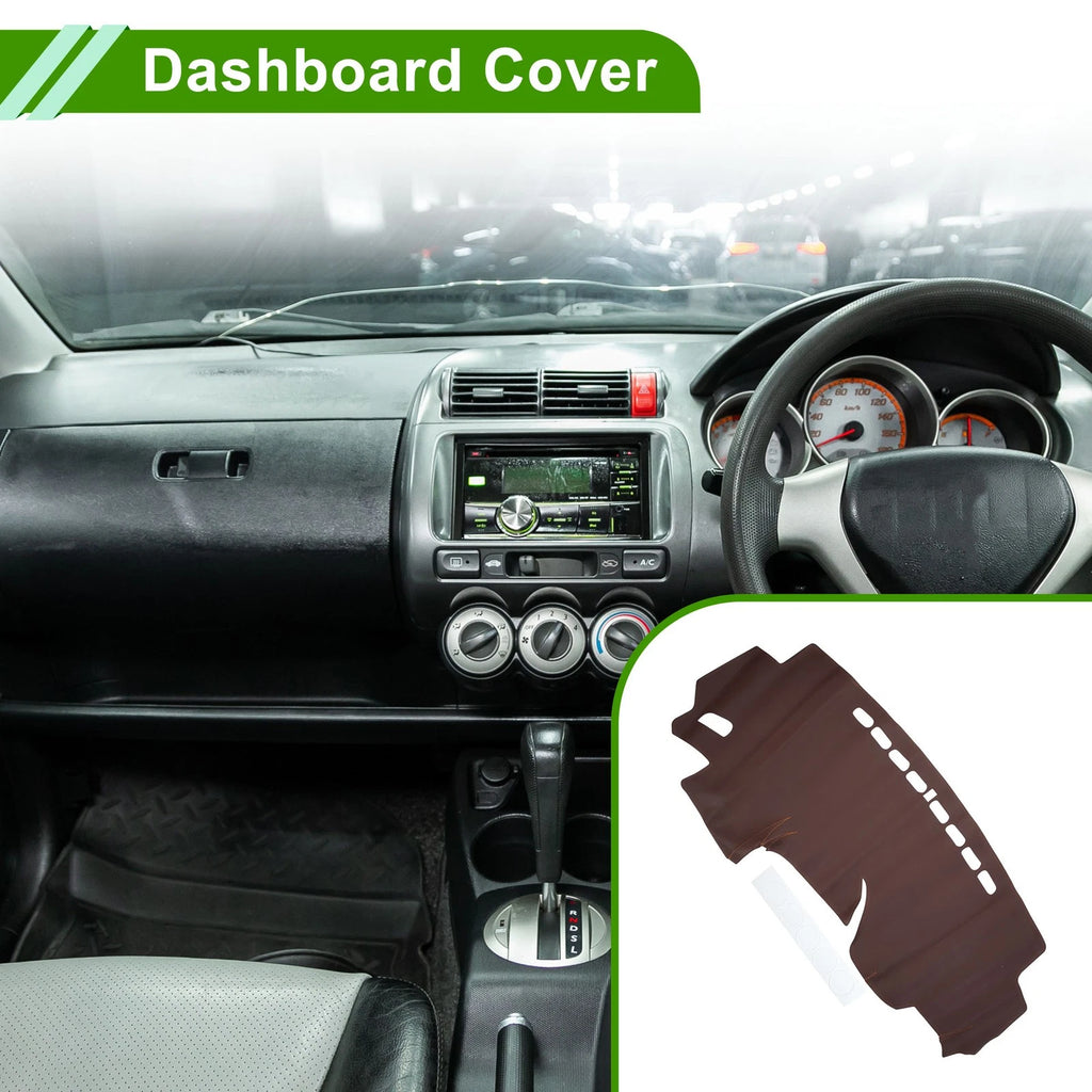 Dashboard Cover Mat for Honda Fit Jazz (2014–2019) Brown