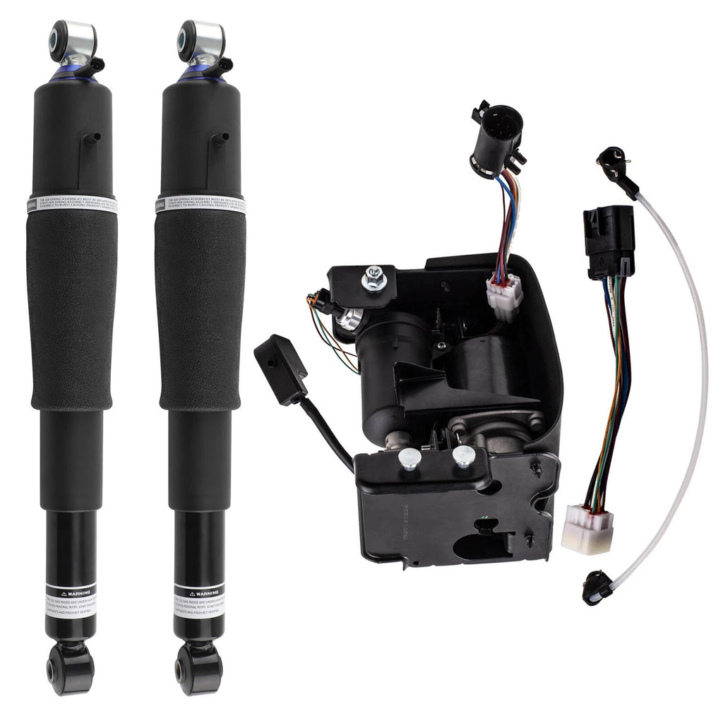 Air Suspension Shocks & Compressor Pump Kit for Cadillac Escalade (2002–2020)