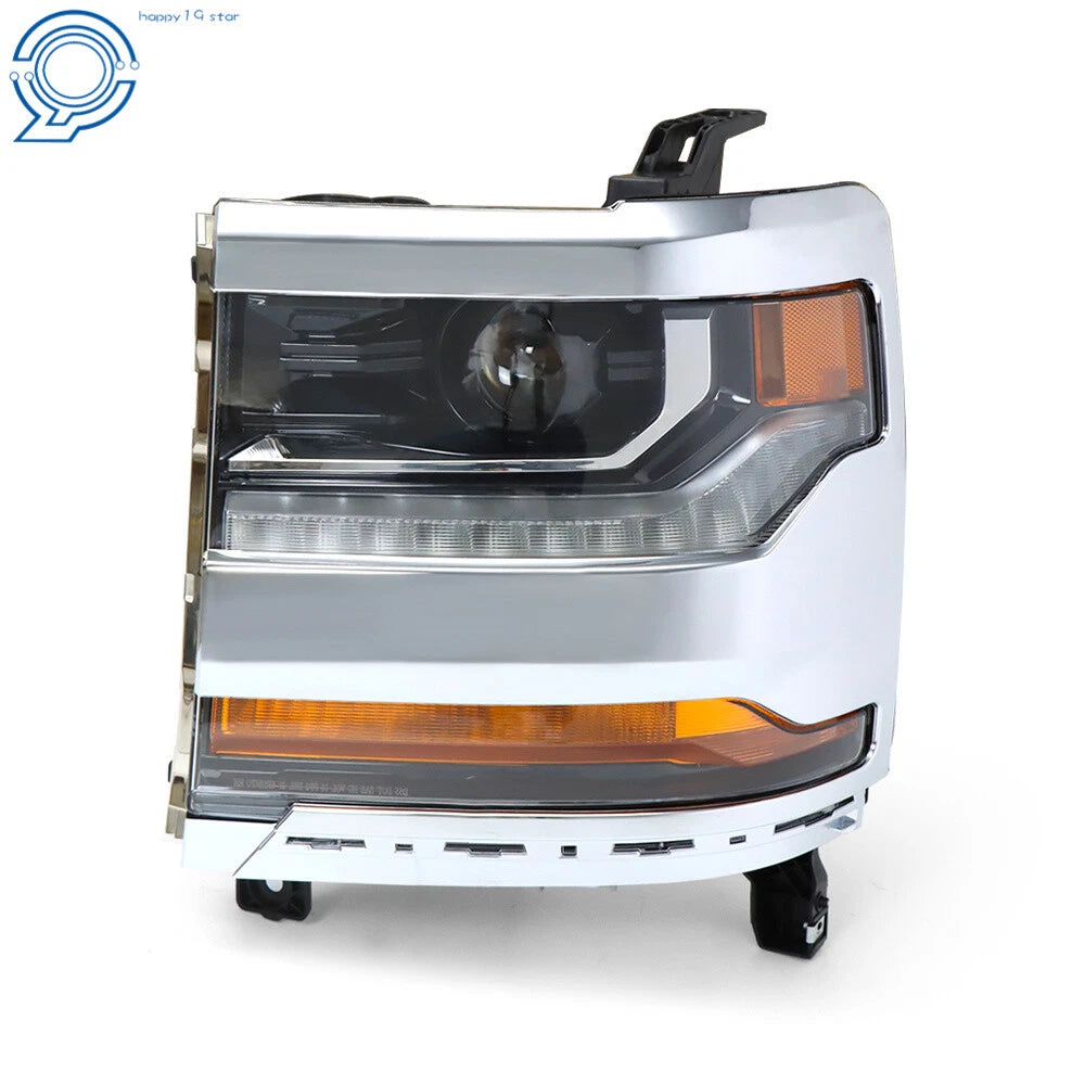 Left Headlight for Chevy Silverado 1500 (2016-2018) HID/Xenon LED Chrome