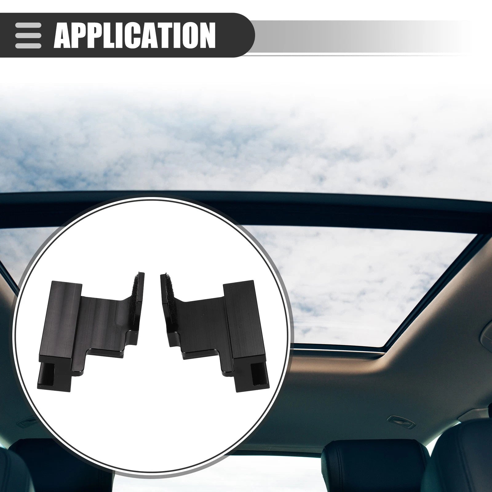 Sunroof Track Repair Kit for Ford Edge (2007–2014) - Aluminum Alloy Black