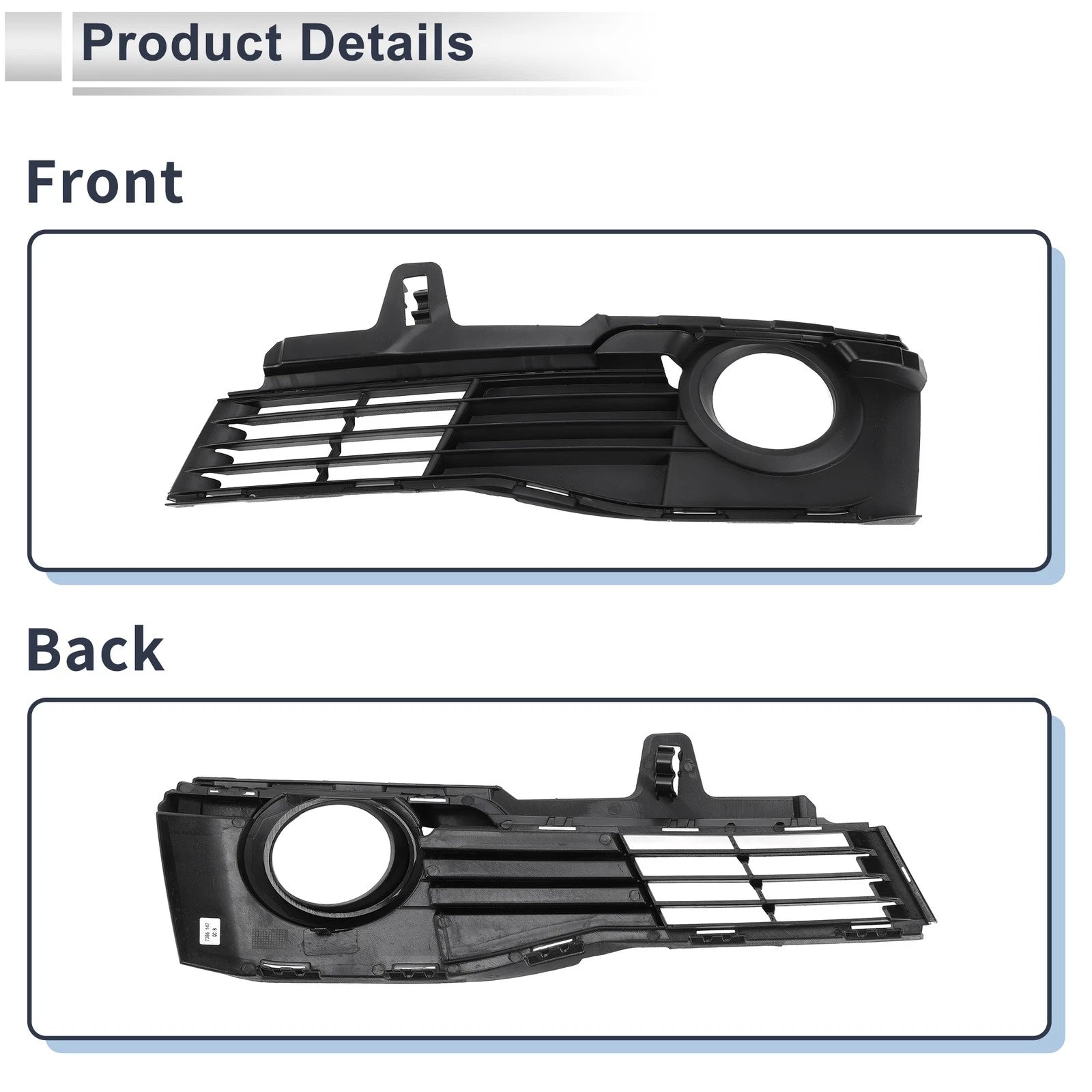 1 Pc Fog Light Grill for BMW 3 Series (2015–2019) No. 51117386147