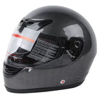 Carbon Fiber Black DOT Flip Up Full Face Helmet for Motorcycle (S, M, L, XL)
