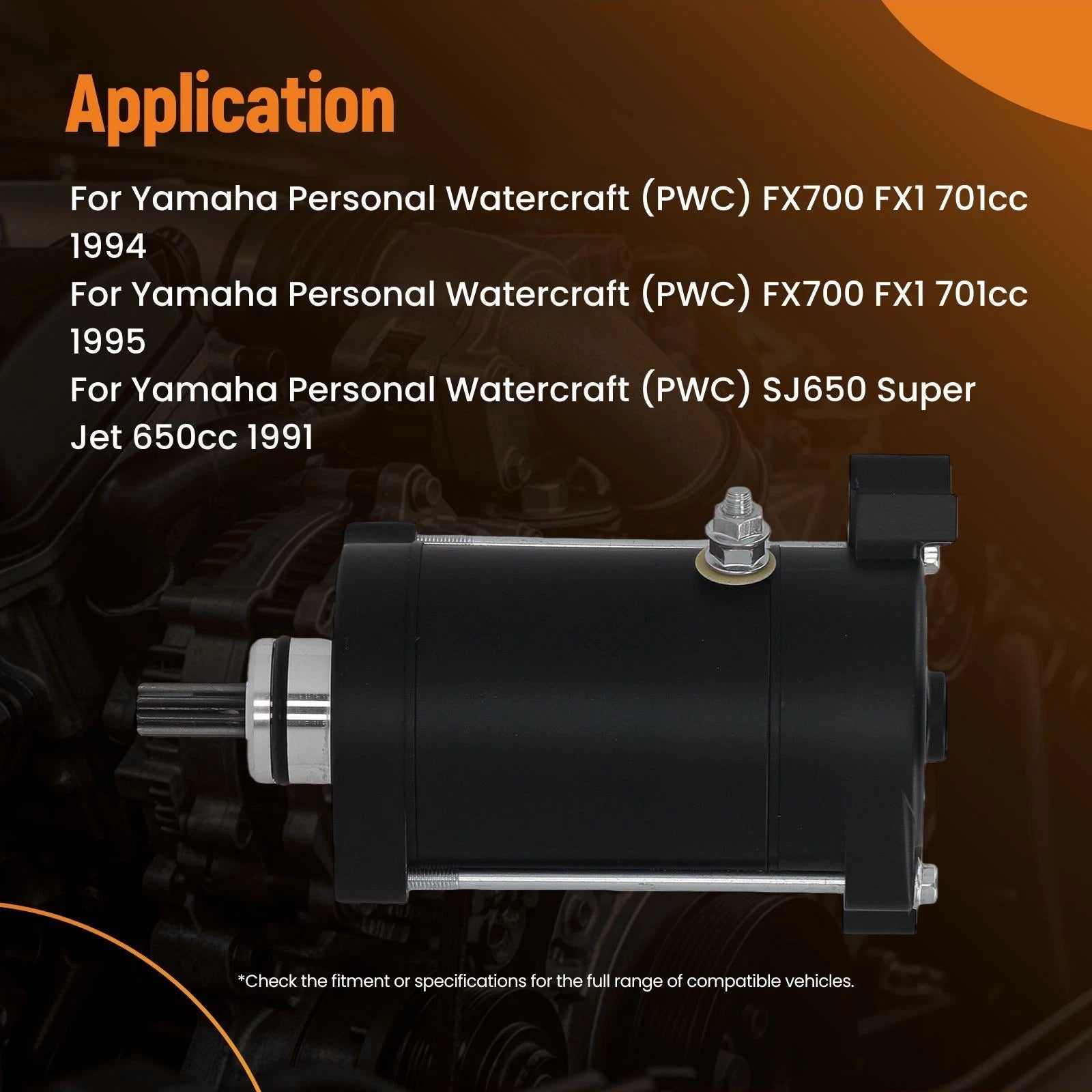 Starter Motor SM13597 for Yamaha FX1 FX700 Wave Raider RA700 (1994–1997)