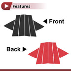 Door Pillar Window Trim Set for Lexus RX (2016–2022) Black
