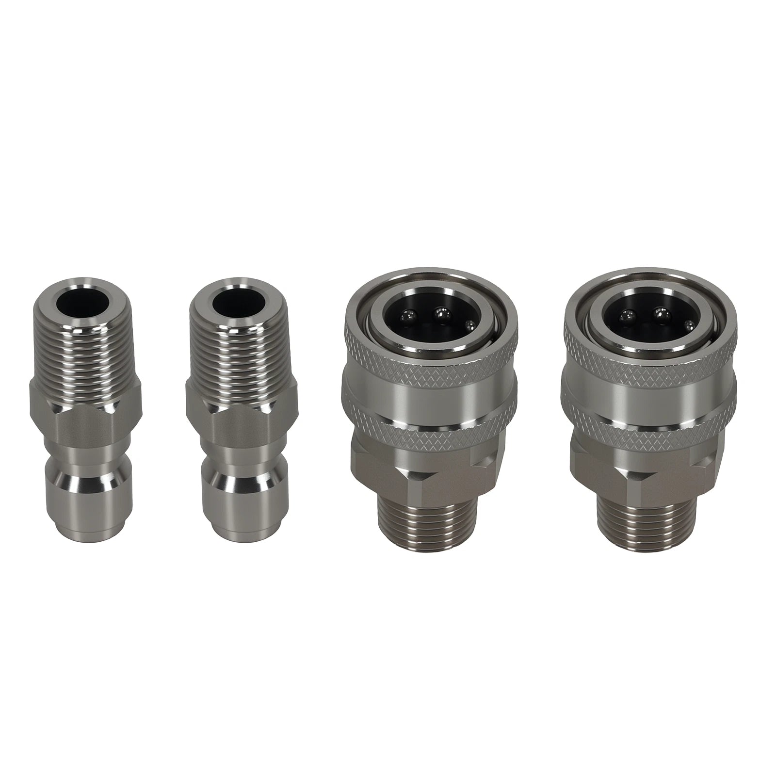 Set of 4 Quick Connect Adapters for Pressure Washer Pump Hose (NPT 3/8")