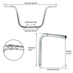 1 1/4" Ape Hanger Handlebar for Harley Sportster FLST FXST (Fits 14" Rise)