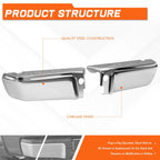 Chrome Rear Bumper Ends Pair for Ford F250 F350 F450 SD (2008–2016)